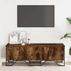 Tv-meubel 122x34x41 cm bewerkt hout kleurig><noscript><img width=