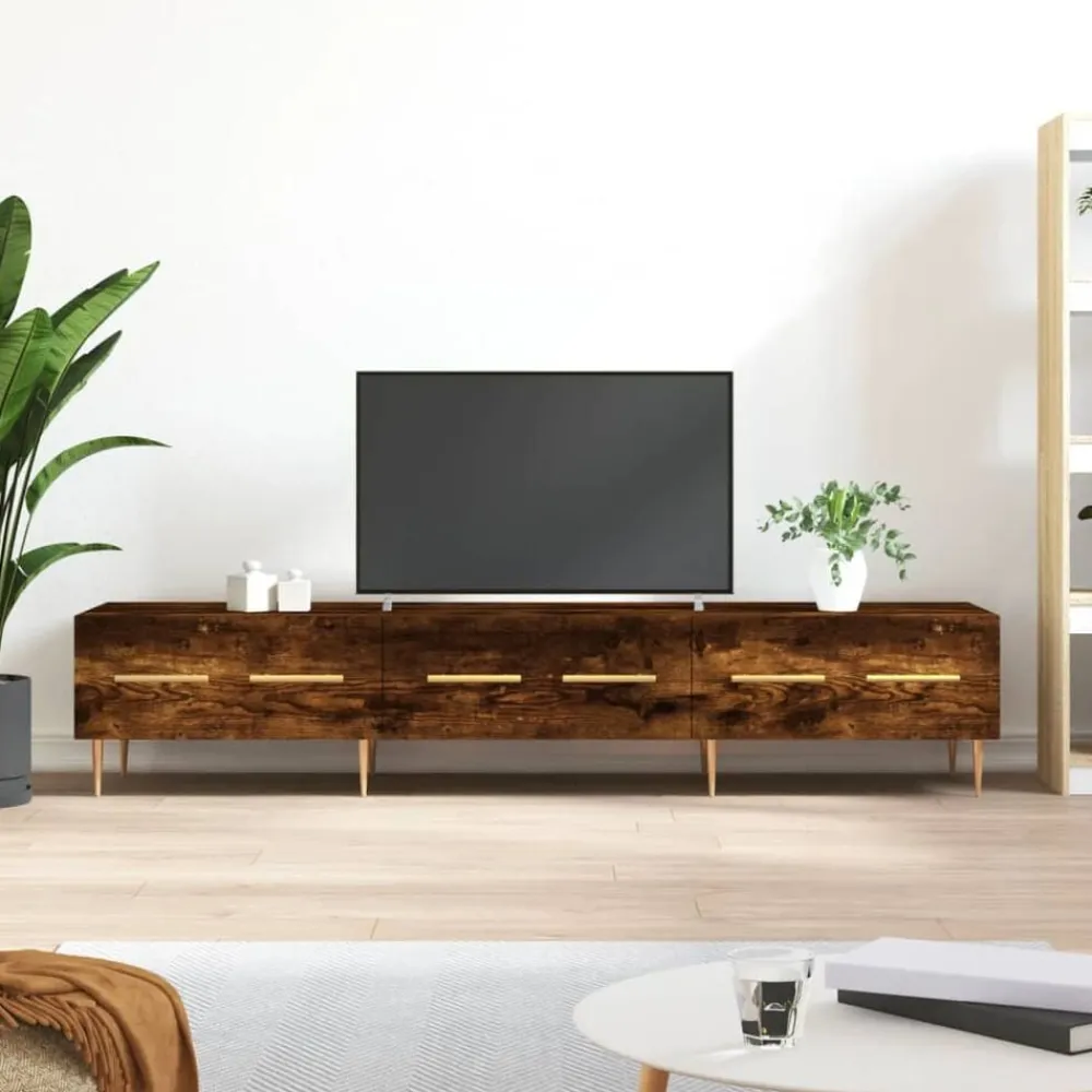 Tv-meubel 150x36x30 cm bewerkt hout kleurig>vidaXL New