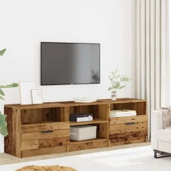 Tv-Meubels*vidaXL Tv-meubel 150x33,5x45 cm bewerkt hout kleurig Oud hout