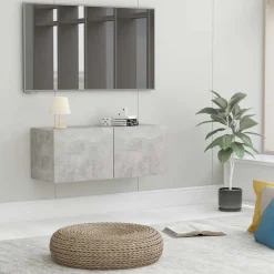 Tv-Meubels*vidaXL Tv-meubel 80x30x30 cm bewerkt hout Betongrijs