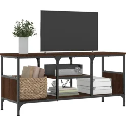 Tv-meubel 100x35x45 cm bewerkt hout en ijzer><noscript><img width=
