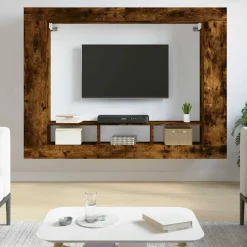 Tv-meubel 152x22x113 cm bewerkt hout kleurig>vidaXL Best