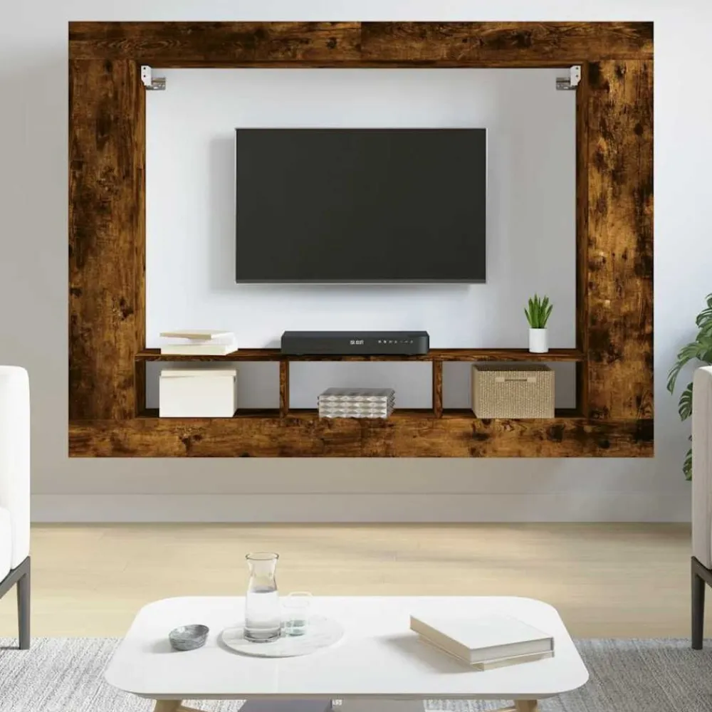 Tv-meubel 152x22x113 cm bewerkt hout kleurig>vidaXL Best