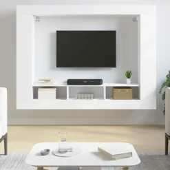 Tv-Meubels*vidaXL Tv-meubel 152x22x113 cm bewerkt hout Wit