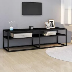 Tv-meubel 140x40x40,5 cm gehard glas>vidaXL Hot
