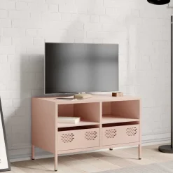 Tv-Meubels*vidaXL Tv-meubel 68x39x43,5 cm koudgewalst staal Roze