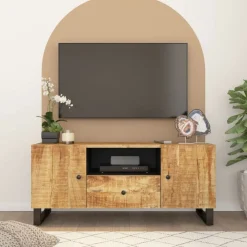 Tv-meubel 105x33,5x46 cm massief mangohout en bewerkt hout>vidaXL Clearance