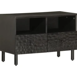 Tv-Meubels*vidaXL Tv-meubel 70x33x46 cm massief mangohout Zwart