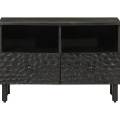 Tv-Meubels*vidaXL Tv-meubel 70x33x46 cm massief mangohout Zwart