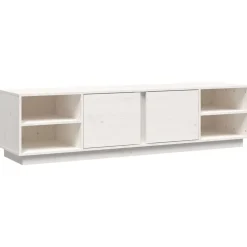 Tv-Meubels*vidaXL Tv-meubel 156x40x40 cm massief grenenhout Wit