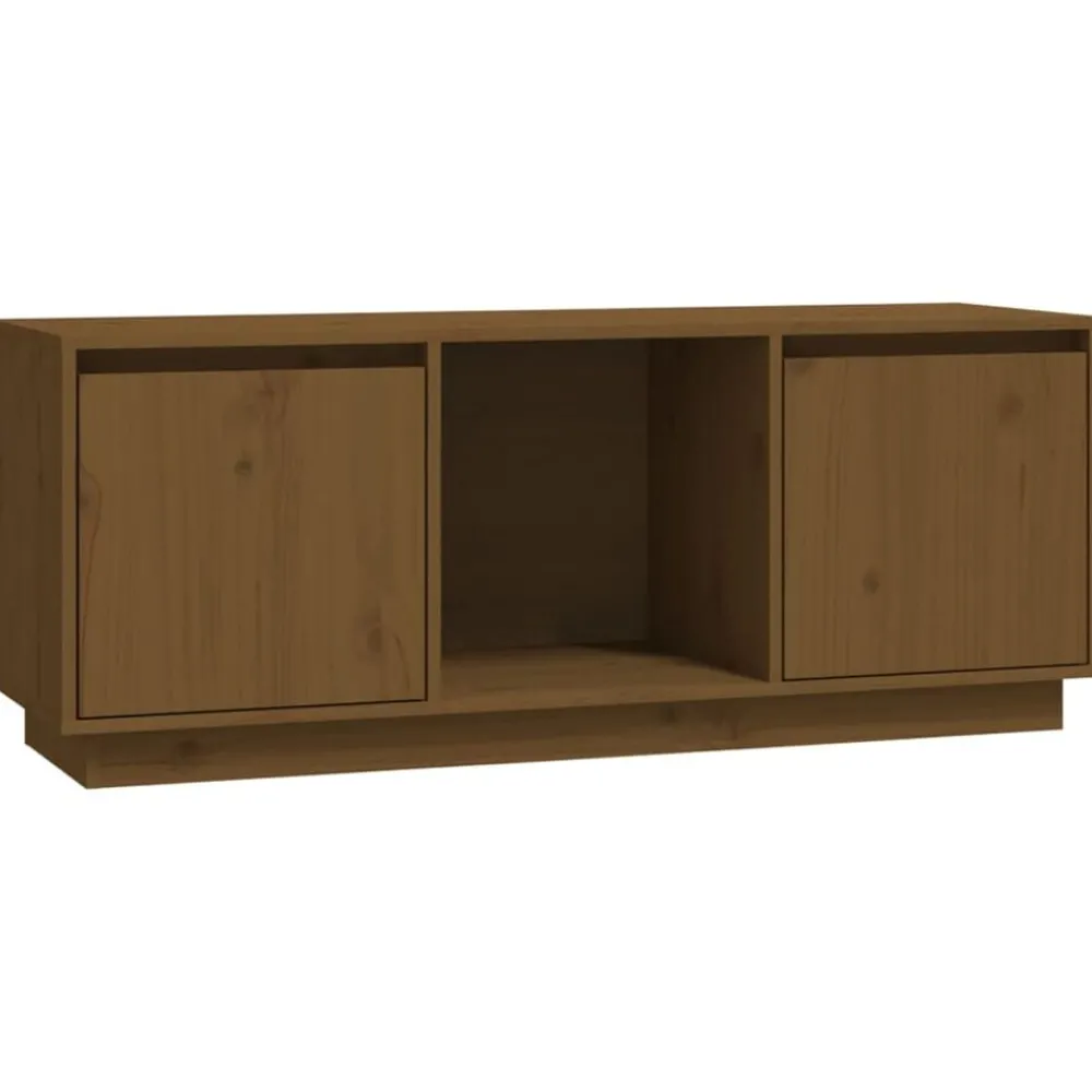 Tv-meubel 110,5x35x44 cm massief grenenhout>vidaXL