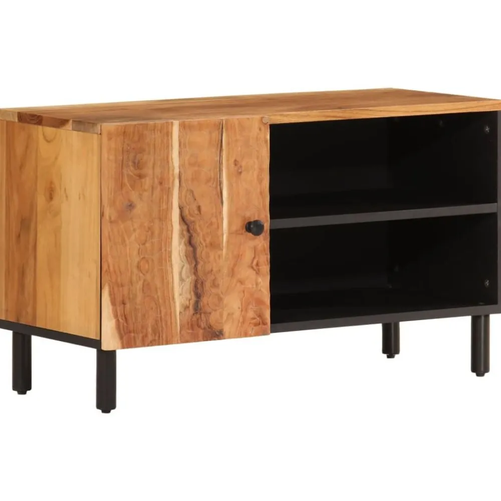 Tv-meubel 80x33x46 cm massief acaciahout>vidaXL Best