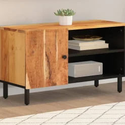 Tv-meubel 80x33x46 cm massief acaciahout>vidaXL Best