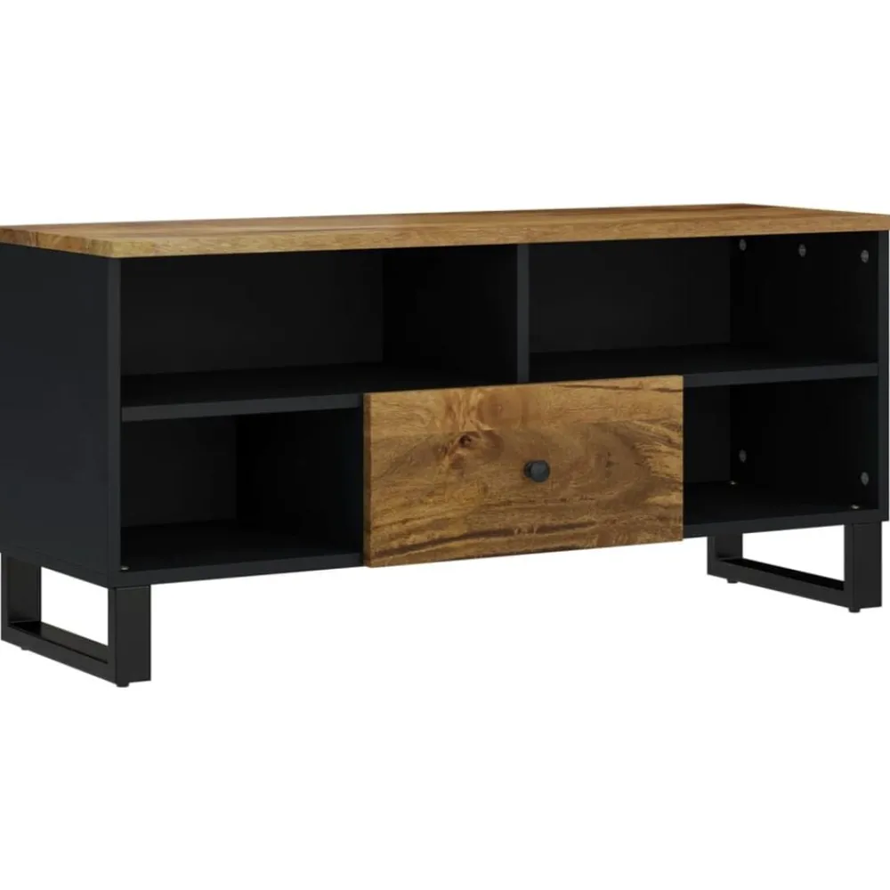 Tv-Meubels*vidaXL Tv-meubel 100x33x46 cm massief mangohout en bewerkt hout Honingbruin