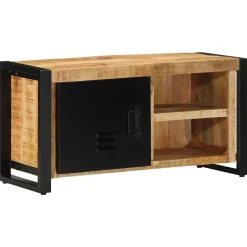 Tv-meubel 80x30x40 cm massief ruw mangohout>vidaXL Clearance