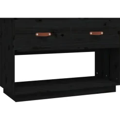 Tv-Meubels*vidaXL Tv-meubel 90x40x60 cm massief grenenhout Zwart