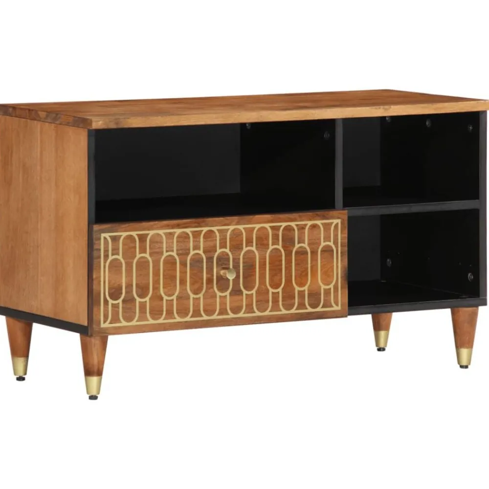 Tv-Meubels*vidaXL Tv-meubel 80x33x46 cm massief mangohout Honingbruin