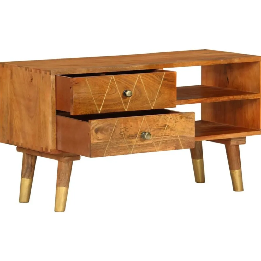 Tv-meubel 85x35x47 cm massief mangohout>vidaXL New