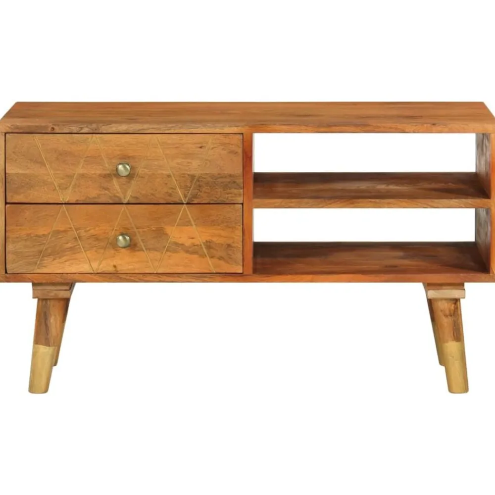 Tv-meubel 85x35x47 cm massief mangohout>vidaXL New