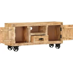 Tv-meubel 110x30x50 cm ruw mangohout><noscript><img width=