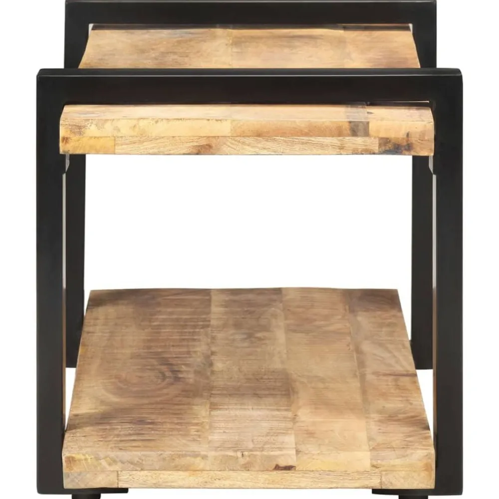 Tv-meubel 90x40x40 cm ruw mangohout>vidaXL Outlet