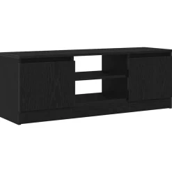 Tv-Meubels*vidaXL Tv-meubel 102x30x36 cm spaanplaat kleurig Zwart eiken