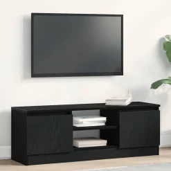 Tv-Meubels*vidaXL Tv-meubel 102x30x36 cm spaanplaat kleurig Zwart eiken