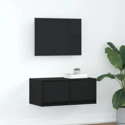 Tv-Meubels*vidaXL TV-meubel 60x31x25,5 cm spaanplaat kleurig Zwart eiken