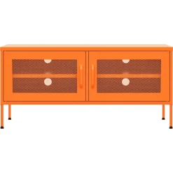 Tv-Meubels*vidaXL Tv-meubel 105x35x50 cm staal Oranje