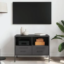 Tv-Meubels*vidaXL Tv-meubel 68x39x50,5 cm staal Zwart