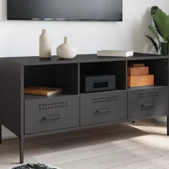 Tv-meubel 100,5x39x50,5 cm staal>vidaXL