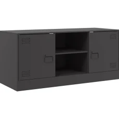 Tv-Meubels*vidaXL Tv-meubel 99x39x44 cm staal Zwart