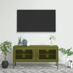 Tv-meubel 105x35x50 cm staal>vidaXL Outlet