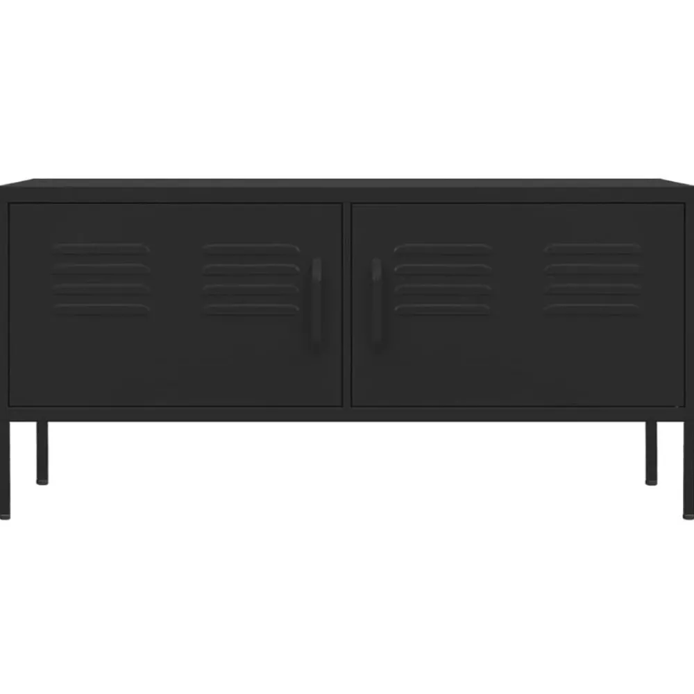 Tv-Meubels*vidaXL Tv-meubel 105x35x50 cm staal Zwart