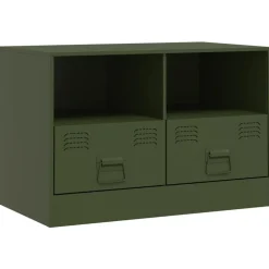 Tv-Meubels*vidaXL Tv-meubel 67x39x44 cm staal Olijfgroen