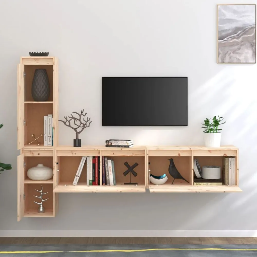 Tv-meubelen 4 st massief grenenhout>vidaXL Sale