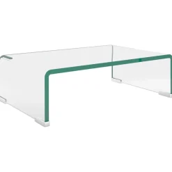 Tv-Meubels*vidaXL Tv-meubel/monitorverhoger transparant 40x25x11 cm glas Doorzichtig