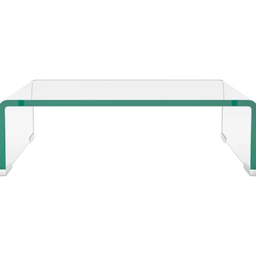 Tv-Meubels*vidaXL Tv-meubel/monitorverhoger transparant 40x25x11 cm glas Doorzichtig