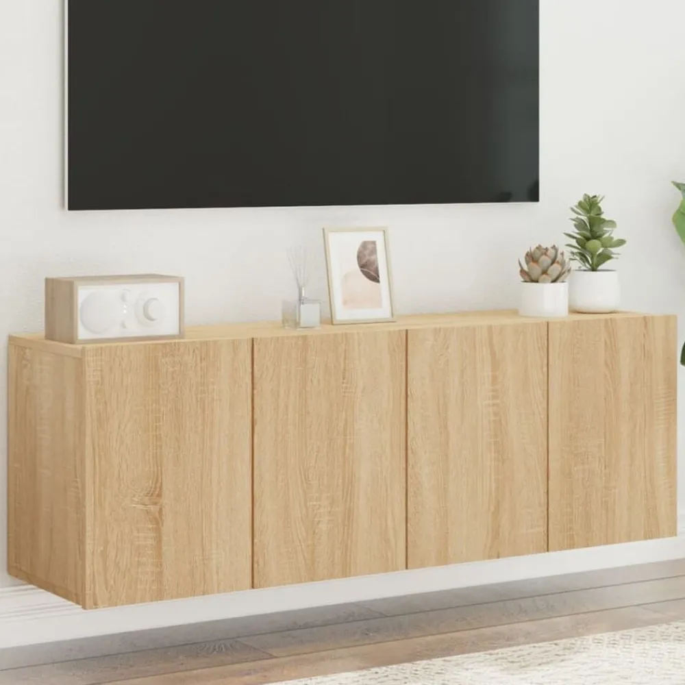 Tv-Meubels*vidaXL Tv-meubels 2 st wandgemonteerd 60x30x41 cm kleurig Sonoma eiken