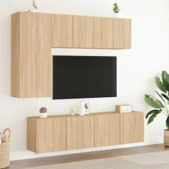 Tv-Meubels*vidaXL Tv-meubels 2 st wandgemonteerd 60x30x41 cm kleurig Sonoma eiken