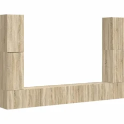Tv-Meubels*vidaXL Tv-meubelset 8 pcs Bewerkt hout Sonoma eiken