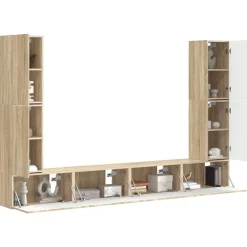 Tv-Meubels*vidaXL Tv-meubelset 8 pcs Bewerkt hout Sonoma eiken