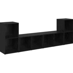 Tv-meubelset 4 pcs 37 x 37 x 72 cm Bewerkt hout>vidaXL Clearance