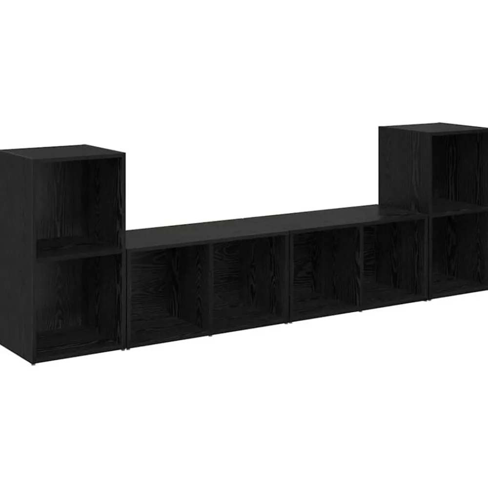 Tv-meubelset 4 pcs 37 x 37 x 72 cm Bewerkt hout>vidaXL Clearance