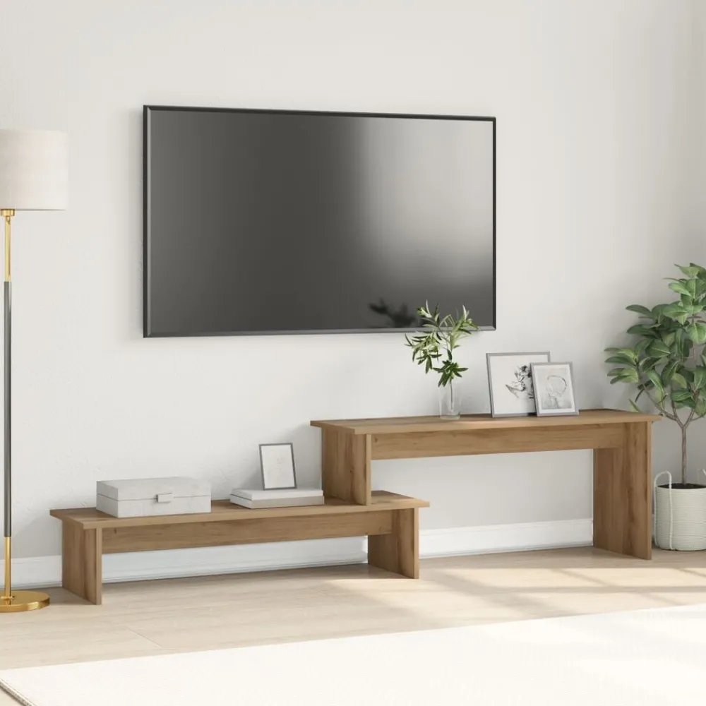 Tv-Meubels*vidaXL Tv-meubelset Artisan Eiken 180,5 x 30 x 43 cm Bewerkt hout artisanaal eikenkleurig