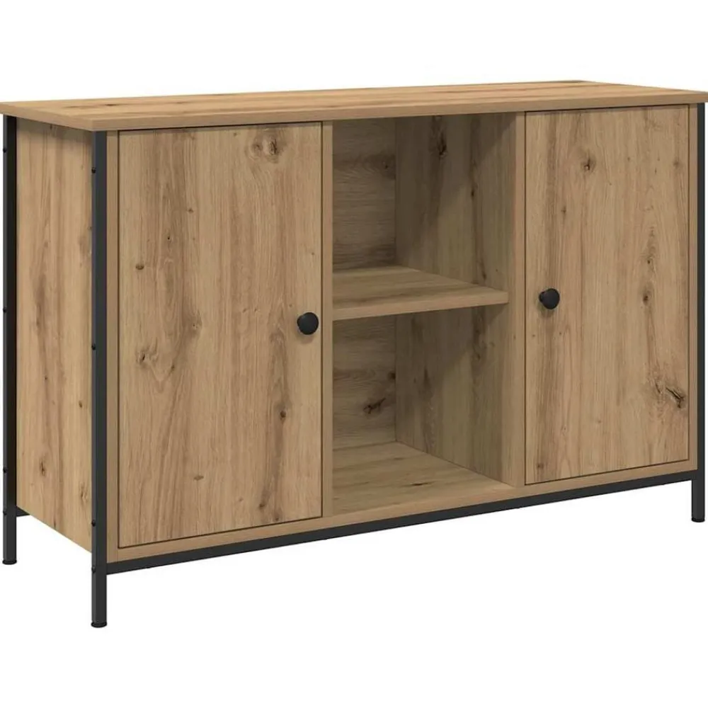Tv-Meubels*vidaXL Tv-meubelset Artisan Eiken 101 x 35 x 65 cm Bewerkt hout artisanaal eikenkleurig