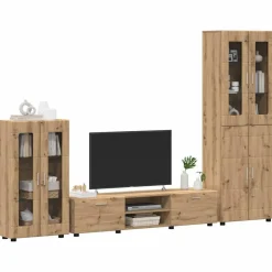 Tv-meubelset met lade FLORIN 3 pcs Artisan Eiken Bewerkt hout><noscript><img width=