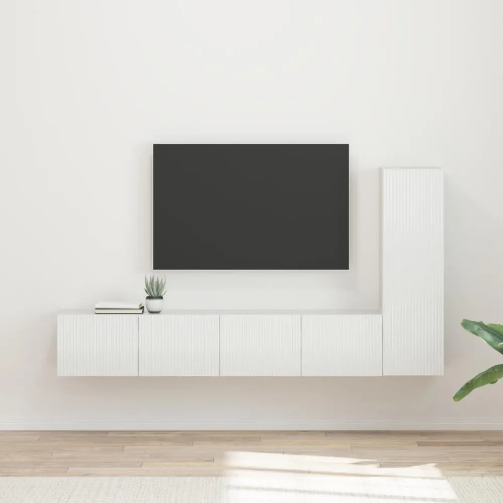 Tv-meubelset Wandgemonteerd 3 pcs Bewerkt hout>vidaXL Best