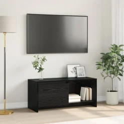 Tv-Meubels*vidaXL Tv-meubelset 90 x 35 x 40 cm Bewerkt hout Zwart eiken