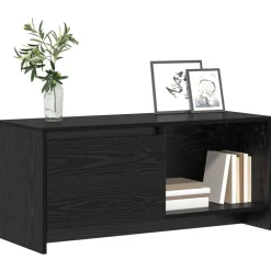 Tv-Meubels*vidaXL Tv-meubelset 90 x 35 x 40 cm Bewerkt hout Zwart eiken